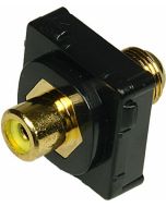 Digitek Black RCA Female to F Female Insert - Yellow