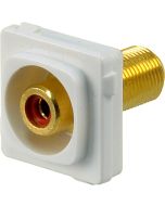 Digitek Recessed White RCA Female to F Female Insert - Red