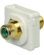 Digitek White RCA Female to F Female Insert - Green