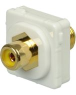 Digitek White RCA Female to F Female Insert - Yellow