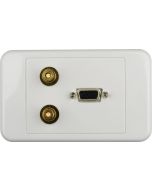 Digitek Wallplate with VGA and 2 x RCA Connetions