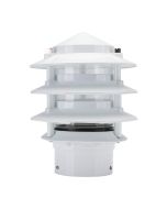 Three Tier Bollard Head Post Top Light White - 10704	