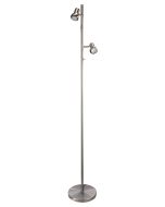 DAXAM LED TWIN FLOOR LAMP BRUSHED CHROME