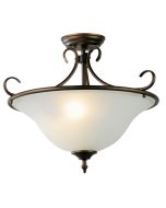 GASTON 3LT SEMI-FLUSH FITTING BRONZE