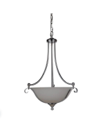 CARTER SINGLE 1 LIGHT CHROME PENDANT LARGE WITH OPAL SHADE 1000133, 