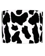 12-12-9 COW PRINT Yee-ha! BLK on WH SHADE E27