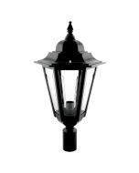 Turin Post Top Light Large Black - 15507