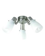 Macedon 3 Light Ceiling Fan Light Kit Brushed Chrome