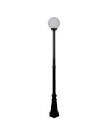 Siena 25cm Sphere Tall Post Light Black - 15603	