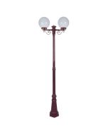 Siena Twin 25cm Spheres Tall Post Light Burgundy - 15616