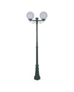 Siena Twin 25cm Spheres Tall Post Light Green - 15617	