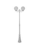 Siena Twin 25cm Spheres Tall Post Light White - 15619	