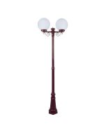 Siena Twin 30cm Spheres Tall Post Light Burgundy - 15622	