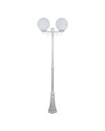 Siena Twin 30cm Spheres Tall Post Light White - 15625	