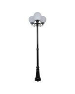 Siena Triple 25cm Spheres Tall Post Light Black - 15627