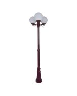 Siena Triple 25cm Spheres Tall Post Light Burgundy - 15628	