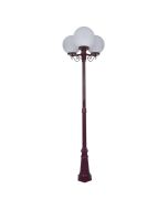 Siena Triple 30cm Spheres Tall Post Light Burgundy - 15634	