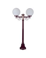 Siena Twin 25cm Spheres Short Post Light Burgundy - 15640	