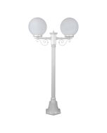 Siena Twin 25cm Spheres Short Post Light White - 15643