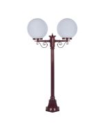 Siena Twin 30cm Spheres Short Post Light Burgundy - 15646	