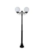 Siena Twin 25cm Spheres Medium Post Light Black - 15651	