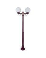 Siena Twin 25cm Spheres Medium Post Light Burgundy - 15652	