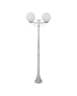 Siena Twin 25cm Spheres Medium Post Light White - 15655	