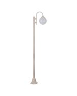 Lisbon Single Sphere Curved Arm Plain Post Light Beige - 15782