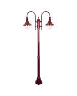 Monaco Twin Head Medium Post Light Burgundy - 15838