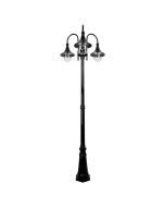 Monaco Triple Head Tall Post Light Black - 15855	