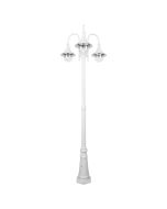 Monaco Triple Head Tall Post Light White - 15859	