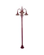 Monaco Triple Head Tall Plain Post Light Burgundy - 15862