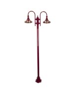 Monaco Twin Head Plain Post Light Burgundy - 15868	