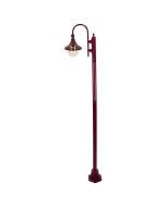 Monaco Single Head Plain Post Light Burgundy - 15874	