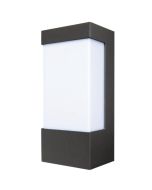 EAVE RECTANGULAR OPEN-FACED WALL LIGHT CHARCOAL- 18049/51