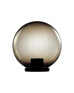 Ivela 25cm Smoke Sphere Post Top Light Black - 18602	