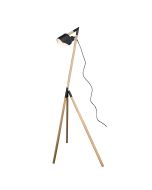 KYOTO TRIPOD TIMBER & METAL FLOOR LAMP (18992/06) BLACK  BRILLIANT LIGHTING