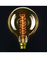 GLOBE ANTIQUE STYLE SPIRAL FILAMENT G125 25W B22 AMBER (19285) BRILLIANT LIGHTING