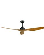 BAHAMA 52" DC CEILING FAN CHARCOAL WITH TIMBER FINISH BLADES-19587/51