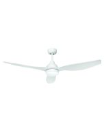 BAHAMA 52" CEILING FAN WITH LIGHT-WHITE WITH WHITE FINISH BLADES 19588/05 BRILLIANT LIGHTING