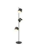 HEMINGWAY 3-LIGHT FLOOR LAMP - MATT BLACK 19604/06 BRILLIANT LIGHTING