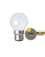 28W Frost Halogen BC Fancy Round Globe - 30203