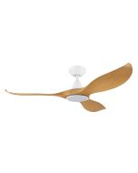 Noosa 52" 18W LED DC Ceiling Fan Bamboo & White / Tri-Colour - 204115