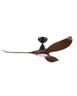 Noosa 52" 18W LED DC Ceiling Fan Aged Elm & Black / Tri-Colour - 204117