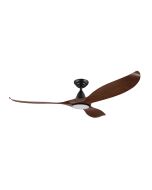 Noosa 60" 18W LED DC Ceiling Fan Aged Elm & Black / Tri-Colour - 204233