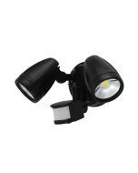 Chopper 30W Twin Head LED Spotlight With Sensor Black / Tri-Colour - 204394