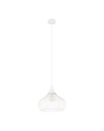 Staverton 1 Light Pendant E27 60W White 205158N