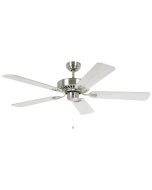 Waikiki 52" AC Ceiling Fan Satin Nickel with Oak Blades 20518108