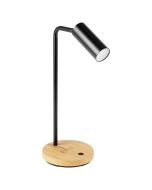 CONNOR TABLE LAMP 4.5W LED BLACK WITH WIRELESS CHARGING 205214N