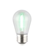 Shatterproof S14 12V DC LED 0.4W E27 Festoon Globe Green 205407